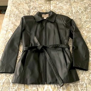 Coldwater Creek Black Leather Jacket